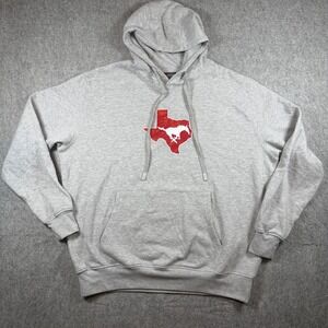 Fleece Collection Mens SMU Mustangs Texas Hoodie XL Gray Fleece Graphic Pullover